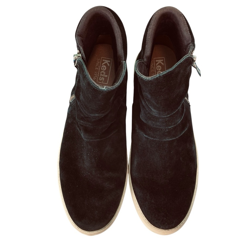 Keds Midtown Zip Suede Black Sneakers Booties (Size 10) - Picture 6 of 16